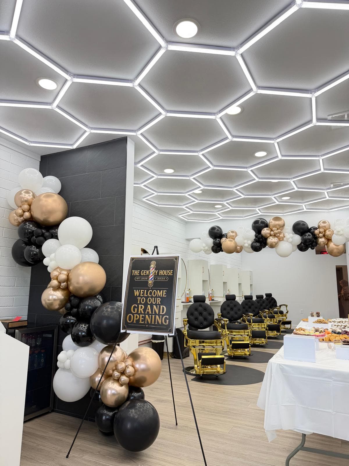 Premium barbershop interior ambiance